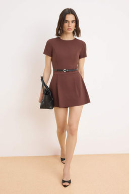 TRENDYOLMILLA Siyah Kemerli Mini Tulum TWOSS24TU00049 фото 16