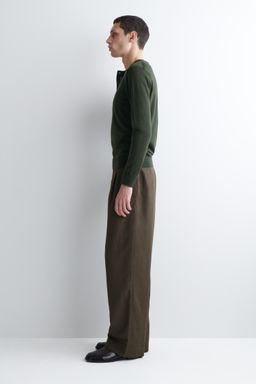 PANTAL?N RELAXED FIT WIDE LEG EN MEZCLA DE LINO - H&m фото 10