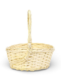 Корзина плетёная для хранения Liana, с ручкой, бежевая, набор 3 шт.