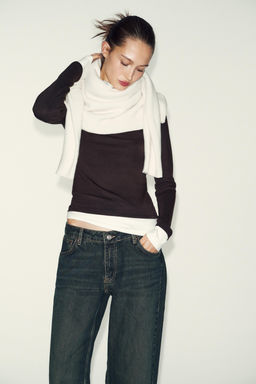 MOCK LAYER CONTRAST T-SHIRT - Zara фото 2
