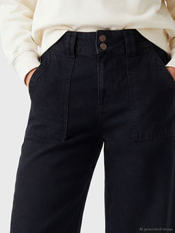 Wideleg Kad?n Jean Pantolon