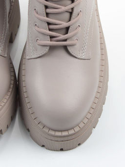 04-PAM439-2Z GRAY/BEIGE Ботинки зимние женские (натуральная кожа, 100% шерсть)