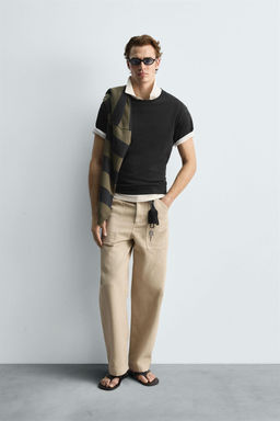 HEAVYWEIGHT RIBBED TRIM T-SHIRT
