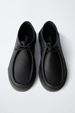 LEATHER SHOES WITH BINDING - Zara фото 13