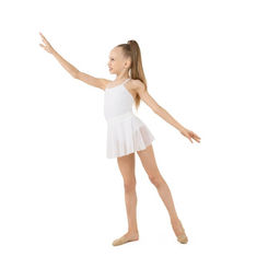 Юбка гимнастическая Grace Dance, на поясе, р. 36, цвет белый фото 6