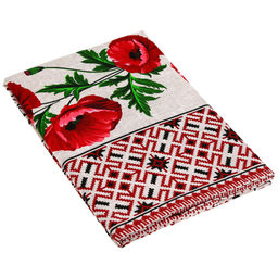 Мир Вам Скатерть 180х145см, длина стола до 140см, на 6 персон, хлопок Комфорт 171г/м2, Домашняя мода (Россия)