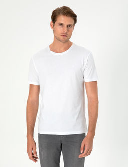 Beyaz Slim Fit Basic Ti__rt