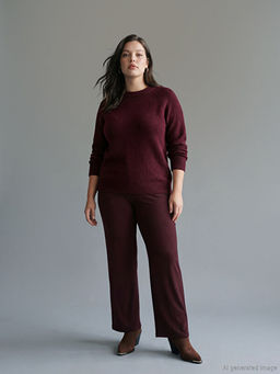 Standart Fit Simli Kad?n Pantolon