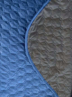 Покрывало микрофибра ПМ-110 графит/синий