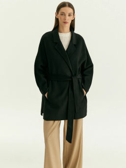 Полупальто-халат из шерсти, R136/agato
