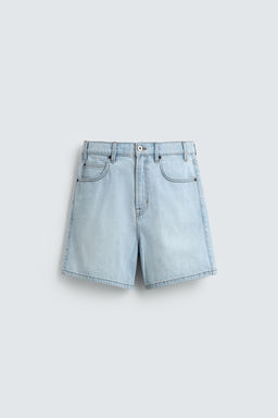 BERMUDA DENIM RELAXED FIT / Azul claro