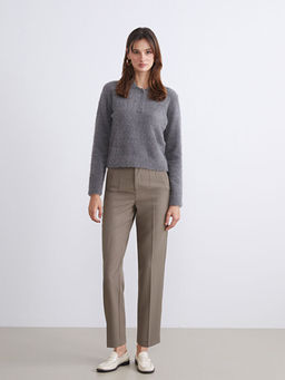 Dar Fit Pileli Kad?n Pantolon