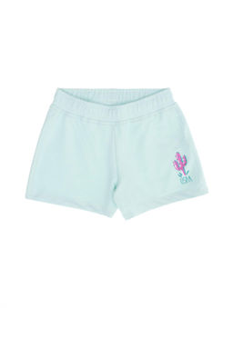 Детские вязаные шорты зеленого цвета