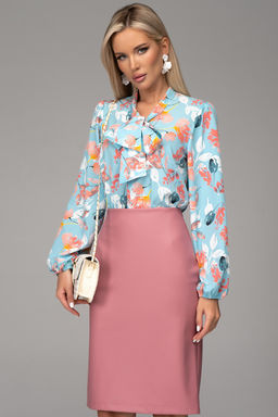 Юбка Лима (экокожа/розовый) - Эльза фото 21