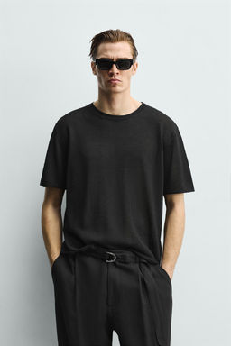 CAMISETA PUNTO MEZCLA VISCOSA / Negro - Zara фото 2