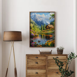 ФРЕЯ Пазл. Премиальная коллекция 2000 элемент. TOP-PZL-2000/05 Домик у подножья гор