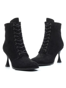 04-E29W-15B BLACK Ботильоны зимние женские (натуральная замша, натуральный мех)