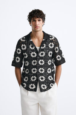 GEOMETRIC CROCHET SHIRT - Zara фото 2