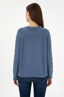 Женский свитер цвета индиго с круглым вырезом Неожиданная скидка в корзине - U.s. polo assn фото 5