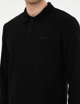 Siyah Slim Fit K_vr_lmaz Yaka Sweatshirt - Pierre cardin фото 7