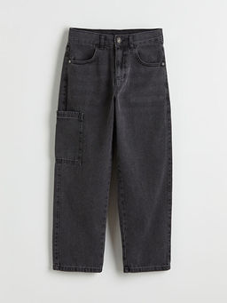 Loose Fit Erkek ?ocuk Kargo Jean Pantolon