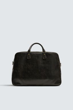 BOLSO DE VIAJE CRAQUELADO / Marr?n - Zara фото 4