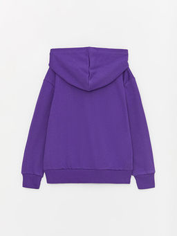 Bask?l? Uzun Kollu Erkek ?ocuk Hoodie - Waikiki фото 2