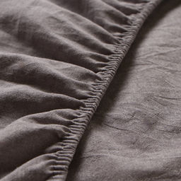 Простыня Этель Denim 160*200*25 см, цв.серый, жатый хлопок, 140 гр/м2, 100% хлопок  фото 2