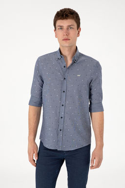 Erkek A__k Lacivert Uzun Kollu G_mlek Sepette S_rpriz _ndirim