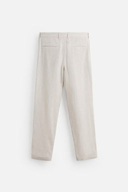 100% LINEN SUIT TROUSERS - Zara фото 8