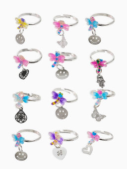 Цена за 36 шт. Кольцо «Выбражулька. Стрекоза с подвеской», МИКС, безразмерное