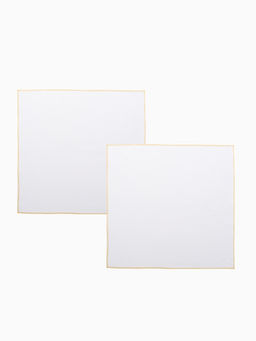 Набор салфеток с золотым люрексом «Этель», 2 шт., 50×50 см, белые