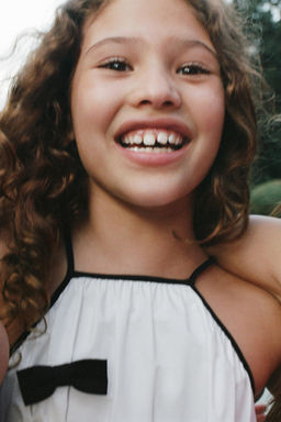 VESTIDO LAZO CUELLO HALTER / Blanco - Zara фото 3