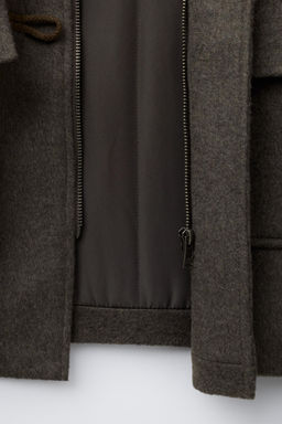 WOOL BLEND DUFFLE COAT - Zara фото 7
