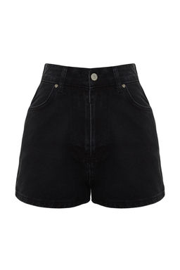 TRENDYOLMILLA Siyah Yuksek Bel Denim Sort TWOSS23SR00312  фото 8