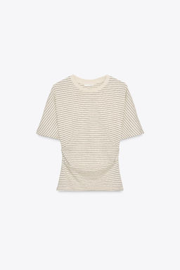 RUSTIC RUCHED T-SHIRT - Zara фото 16