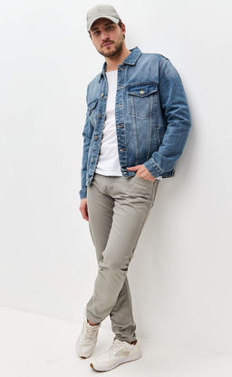Куртка джинс P211-1275 middle blue