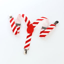 Подтяжки детские «Выбражулька», ширина 2.5 см, красная, белая