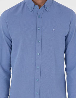 Mavi Oxford Slim Fit Uzun Kollu G_mlek