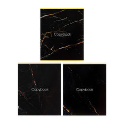 Цена за 4 шт. Тетрадь 96 листов в клетку Calligrata «Мрамор тёмный», картонная обложка, глянцевая ламинация, блок офсет МИКС