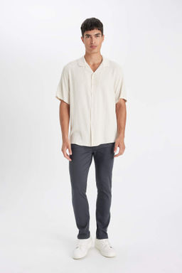 Pantolon Slim Fit Dar Kesim Cepli Dar Paca - Defacto фото 3