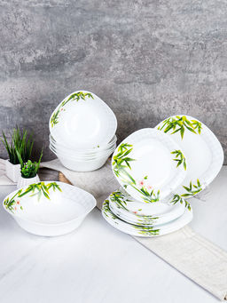 Столовый набор 19 предметов квадратный / SQ19/8957595-L (6773) /уп 2/ Бамбук с орхидеей - Галеонтрейд фото 2