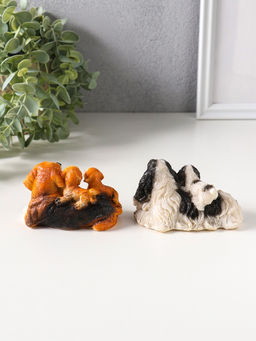 Набор фигурок 2 шт. полистоун «Собаки с щенками», 5.5×9.5×5.5 см