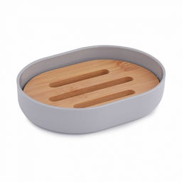 Мыльница п/эт. "Бамбук" (серый)