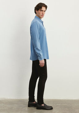 Denim Gomlek - Mavi фото 4