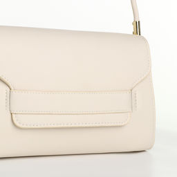 Сумка женская мессенджер без застёжки, 26×7×15 см, бежевая