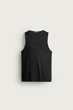 CAMISETA TANK RELAXED FIT VISCOSA - LINO / Negro - Zara фото 6