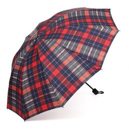 Зонт механический Клетки, эпонж, 4 сложения, 10 спиц, R = 53 см, цвет МИКС
