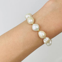 Браслет из Жемчуга и Лазурита 16 см +