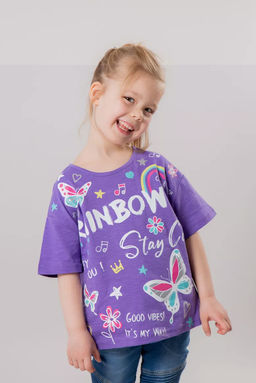 CRB wear/CWKG 63730-44-389 Футболка для девочки,фиолетовый/Ex.Cherubino фото 4
